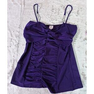 Icon Royal Purple & Rhinestone Camisole Size Large
